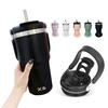 Spill-proof Tumbler with Straw, 600ml Water Bottle, Vacuum Insulated, Keeps Hot or Cold, Stainless Steel Bottle, Wide Mouth, Direct Drinking, with