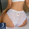 3Pcs/Lot Women Sexy Lace Panties Low-Rise Temptation Lingerie Female G String Transparent Underwear Hollow Out Briefs Intimates