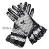 Transparent Bow Short Sunscreen Lace Gloves Mesh Tulle Mittens Fashion Bridal Gloves  Women