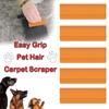 Portable Cat Dog Hair Scraper Mini Pet Hair Remover Durable Carpet Scraper  Couch Home Supplies