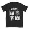 Повседневная футболка Летняя Nirvana Рок-группа Модные футболки Курт Кобей Чистый хлопок Футболка для мужчин Y2K С коротким рукавом Топы Футболки
