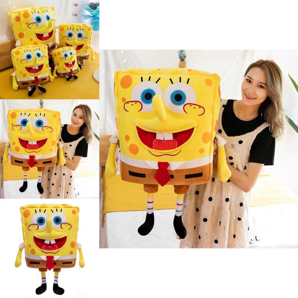 Adorable Giant 3d Spongebob Plush Doll With Soft Feather Cotton Filling Perfect For Children