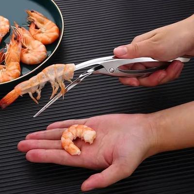 Нержавеющая сталь Очиститель креветок Креветки Кухонный прибор Резак для жилок Очистка Жилка креветки Рыбалка Лобстер Морепродукты Кухонные инструменты
