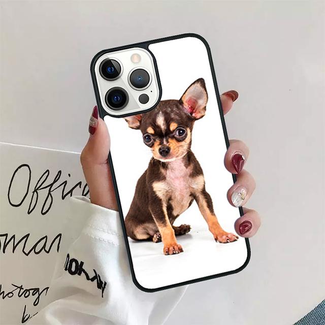 Чехол для телефона с изображением животного чихуахуа Для iPhone 17 Air 15 16 14 13 12 Pro Max 11 Pro Max Plus Coque Shell