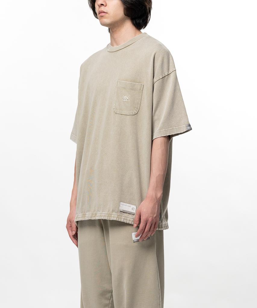 SOUND OF SUNRISE Футболка с карманом для стирки из джерси Бежевая