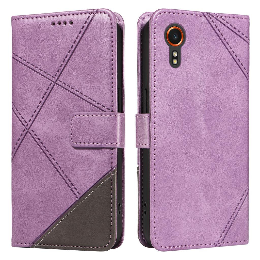 Для Samsung Galaxy Xcover7 Чехол Противоударный Геометрическая Линия Кожаный Чехол для Телефона Держатель для Карт