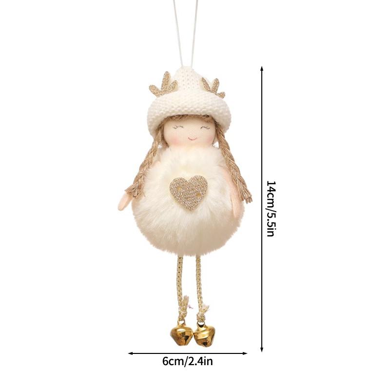 Christmas Angel Snowman Doll Hanging Pendant Cute Christmas Tree Decoration Accessorie Navidad  Party Gift Pendant Car Decor