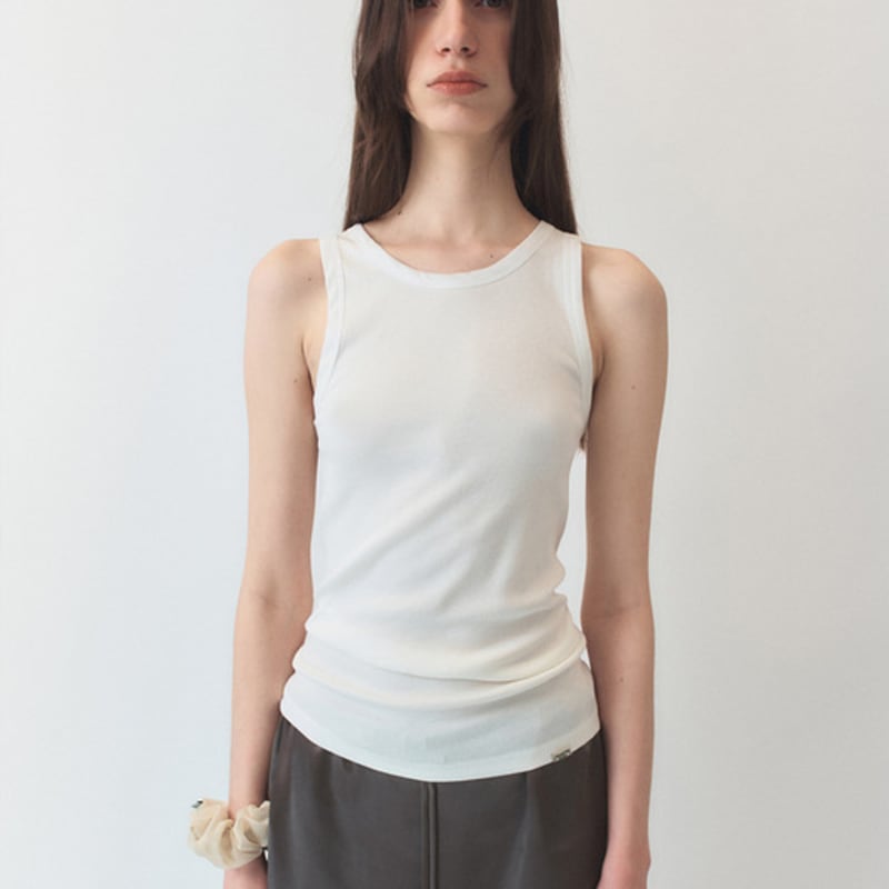 Симметричная резинка-скранчи с блестками - M / Бежевый