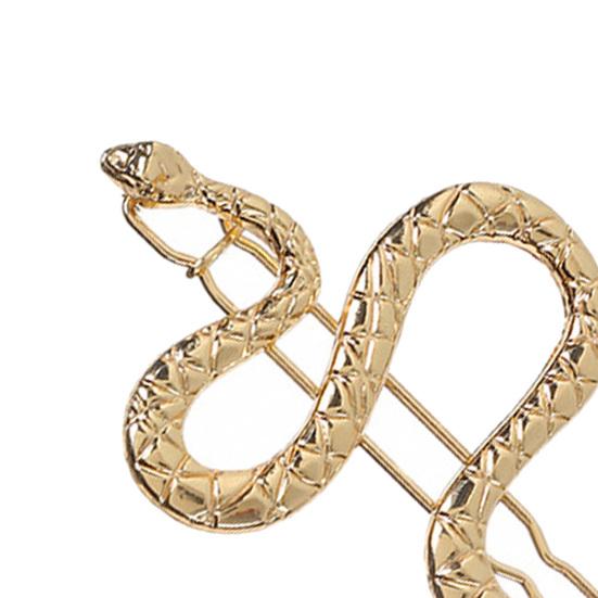 2/4 шт. заколка для волос в форме змеи декоративная металлическая заколка для волос простая в использовании одной рукой заколка для волос ежедневная