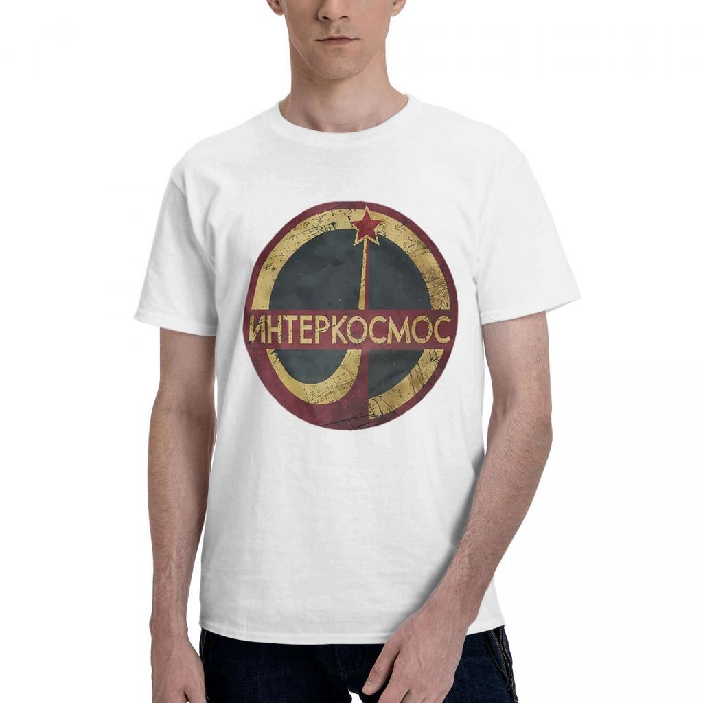 Space Universe Soviet Space Programm Russia USSR Intercosmos 100 Cotton Casual Breathable Confortable Tshirt New Gifts And