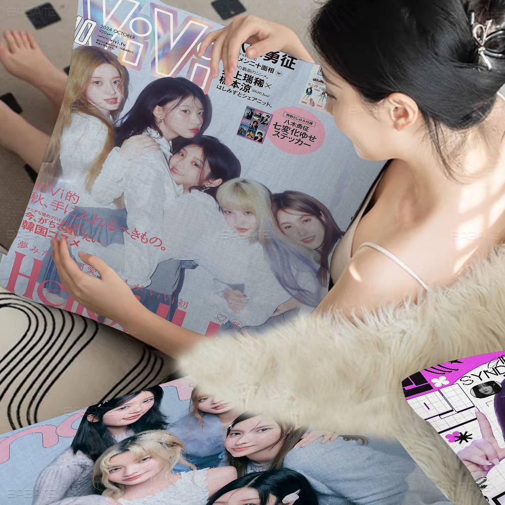 Kpop I-ILLIT Певец Подушка Подарок Домашний Офис Декор Спальня Диван Автомобиль Чехол Наволочка 45x45