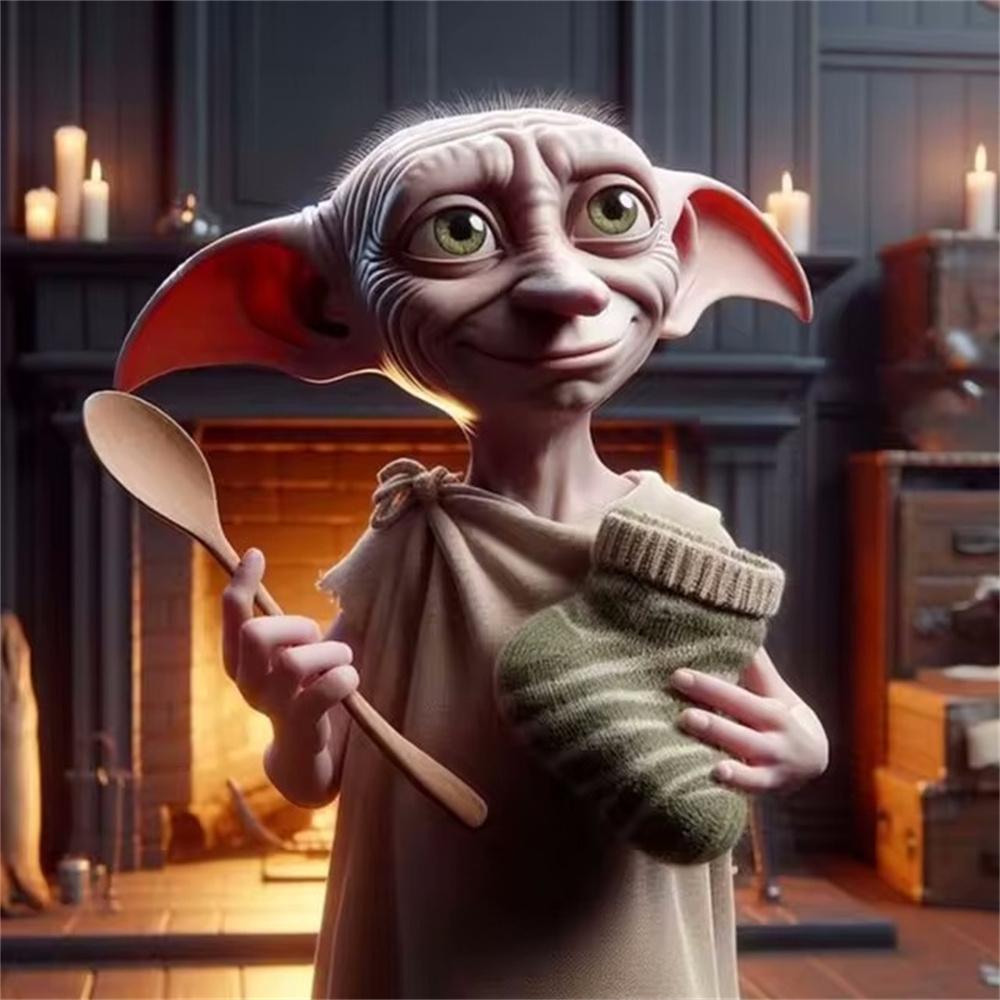 Гарри Поттер Добби 5D DIY Набор для Алмазной Живописи Мультфильм Вышивка Крестом Пикси Ручная Работа Мозаика Арт Домашний Декор Подарки