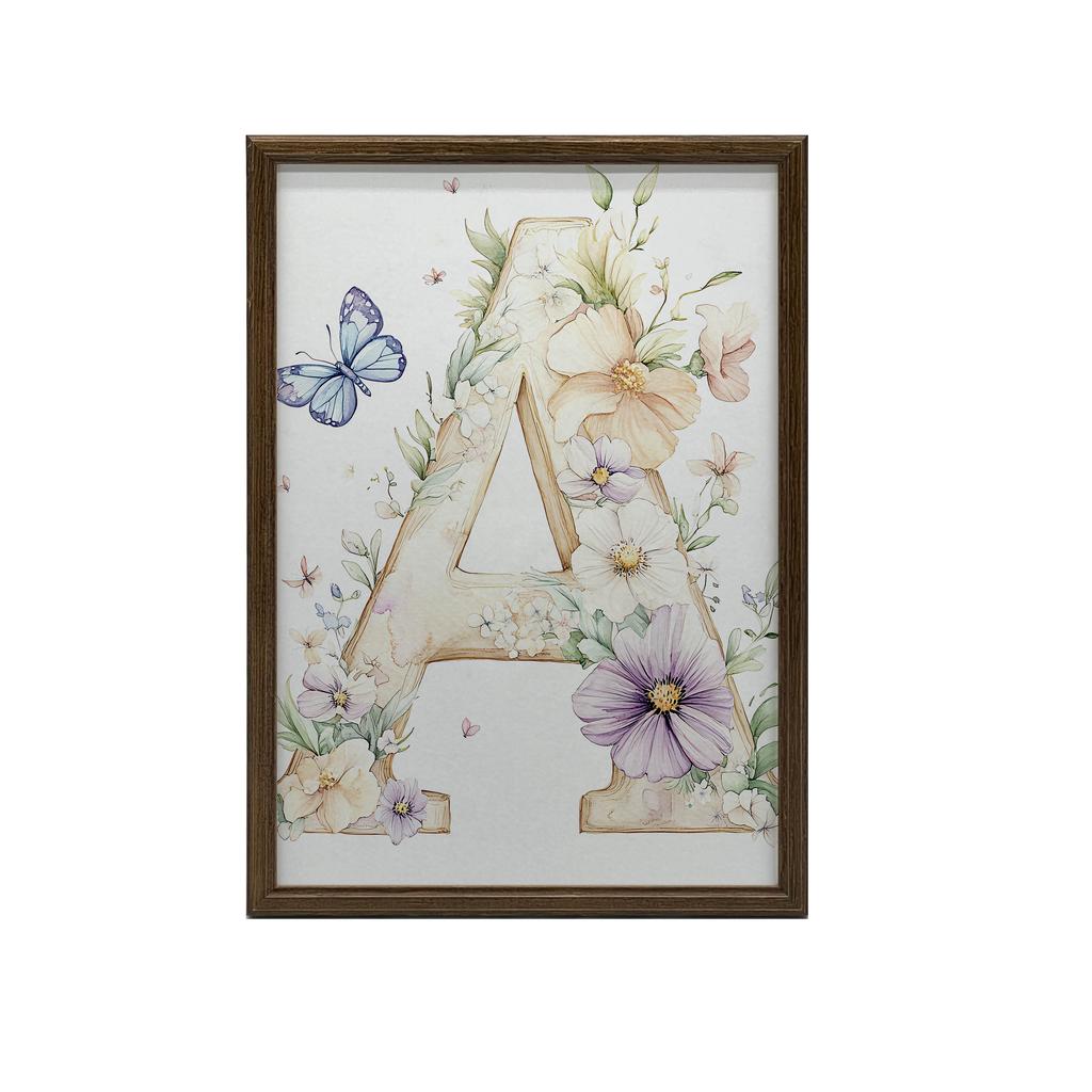 Poster Floral Letter "A" For Children Poster Floral Letter "A" For Children, 70X100 Cm, Frameless, Matte Paper 230 Gsm
