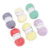 6 рулонов пряжи Scrubby Sparkle Pastel Glitter для вязания крючком кухонного полотенца, ручной вязки сумки для кукол с крокодилом