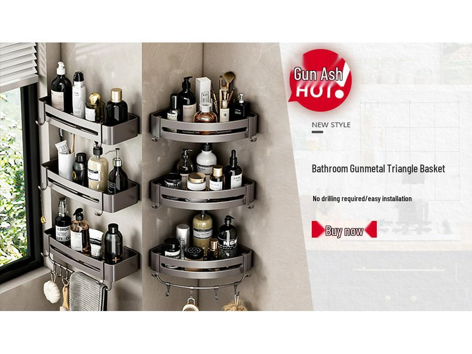 Настенная туалетная щетка с длинной ручкой - Установка без сверления, Без мертвых углов, Набор для уборки ванной комнаты