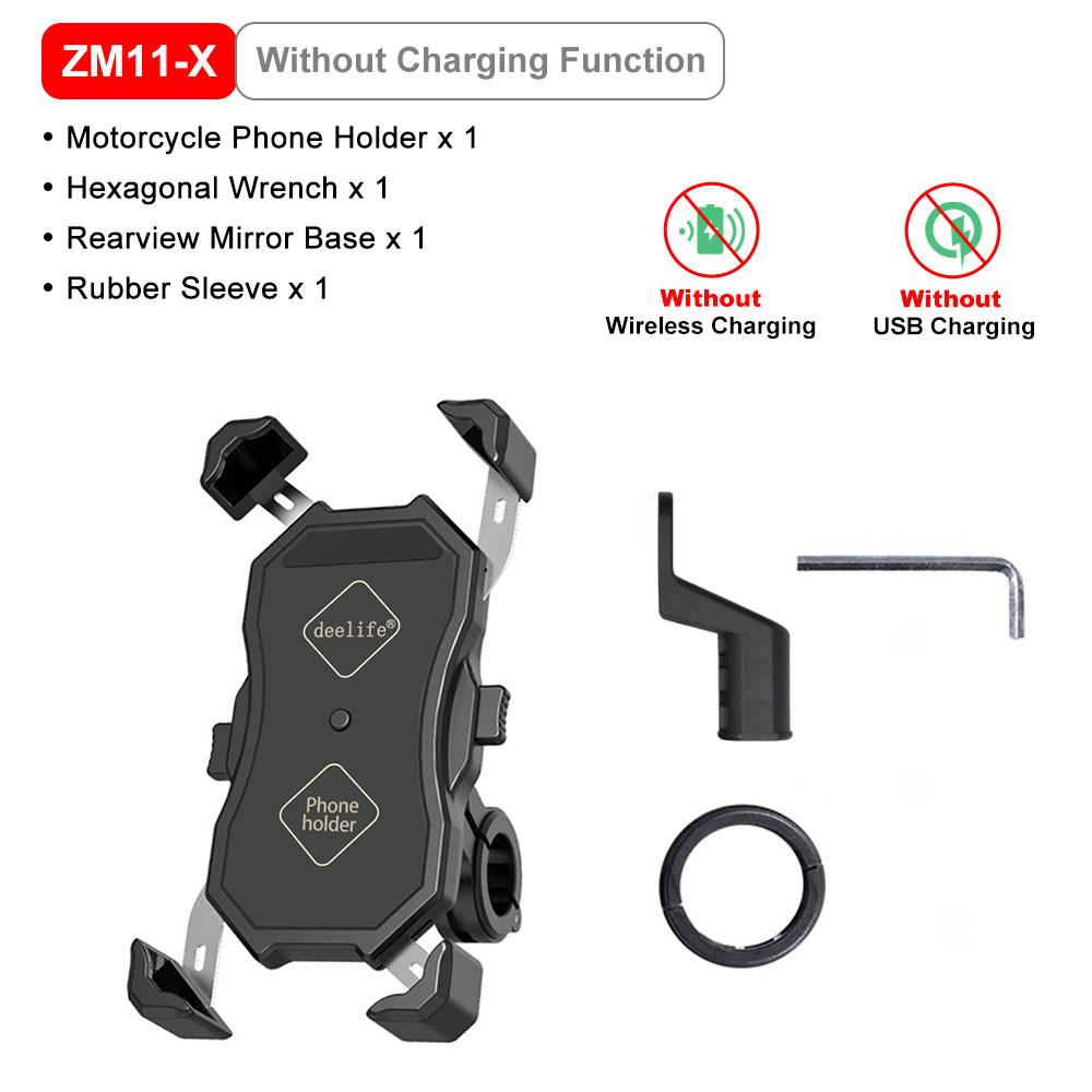 Motorcycle Mobile Phone Holder with USB/Wireless Charger Water Repellent Cell Mobile Phone Support for Moto Bike Bicycle
