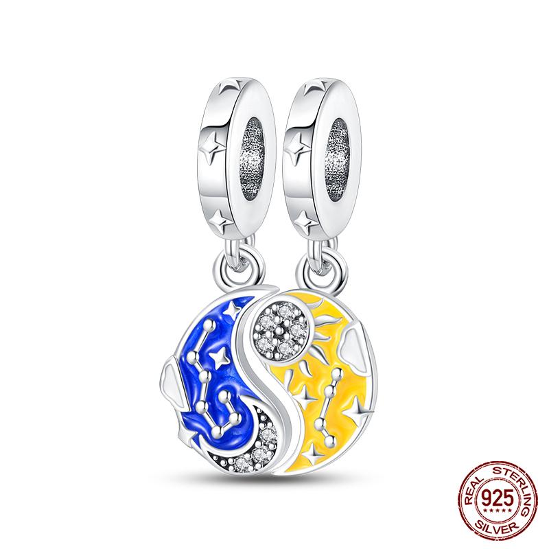 Оригинальные бусины-шармы серии Magic Color Chameleon Luminous из стерлингового серебра 925 пробы, подходящие для браслета, сделай сам, ювелирные изделия, подарки