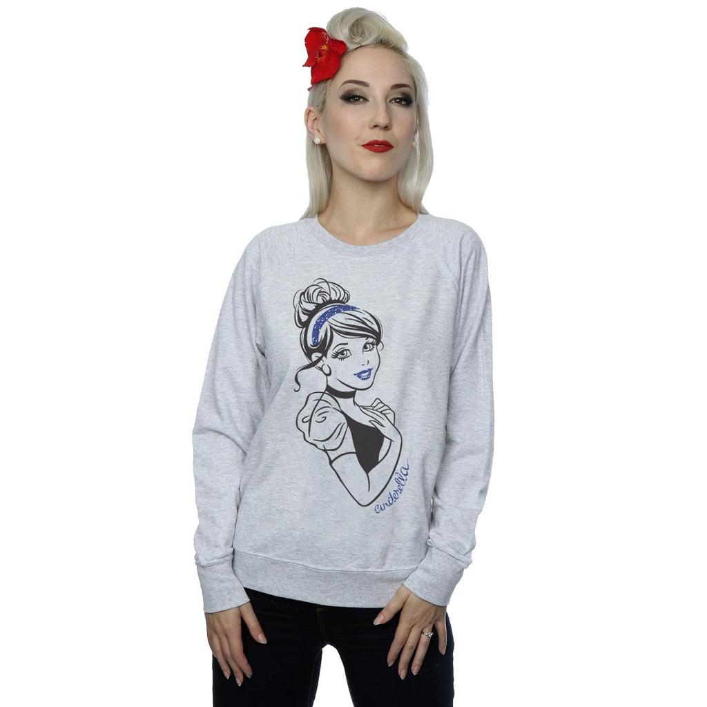 Disney Princess Womens/Ladies Cinderella Glitter Sweatshirt