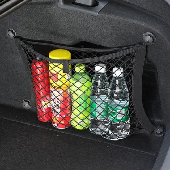 Black Car Accessories Trunk Storage Net Elastic Mesh Cargo Pocket Organizer Bag