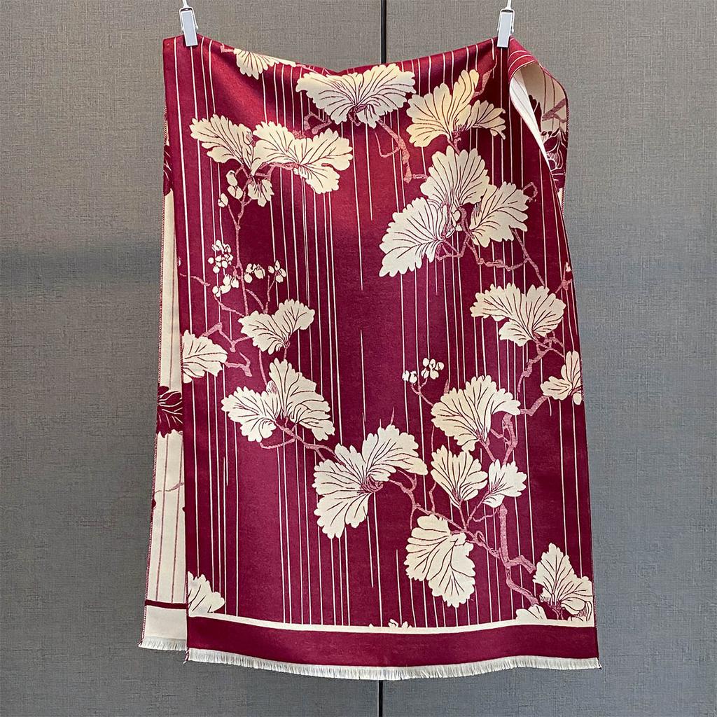 Women Autumn Winter Thick Warm Blanket Luxury Retro Fashion Striped Scarf Lady Cashmere Scarves Bufanda Poncho Echarpe Pashmina