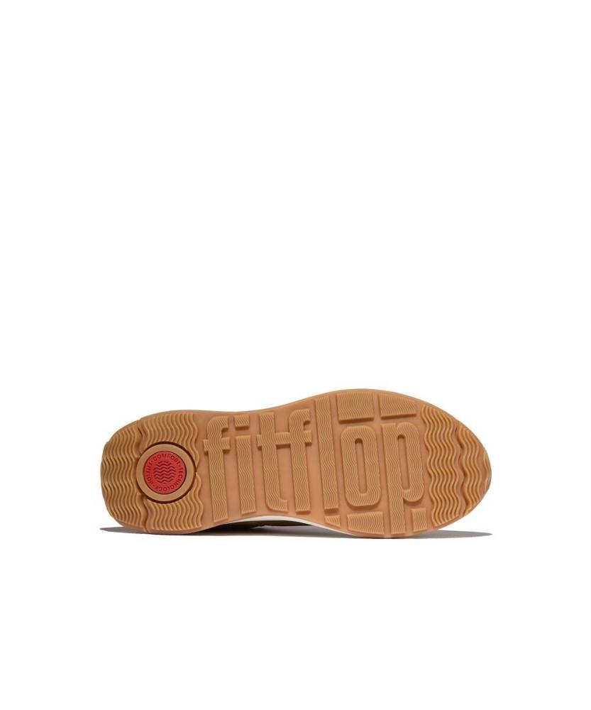 Fitflop [F-Mode] Женские кожаные/замшевые кроссовки на платформе - Верблюжий микс (Ft59K2N20C)