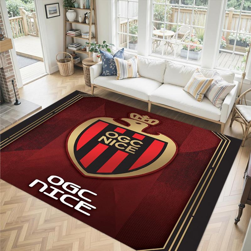 OGC Nice FC Дизайн Кристальный Велюровый Ковер Уютный Не?Нескользящий ковер с принтом для спальни, гостиной, прихожей