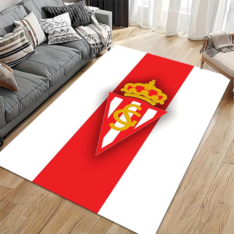 Red Crowned Shield Pattern Carpet suitable as a non-slip mat for the living room or bedroom sofa