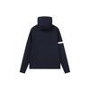 Fila Logo Print Fitness Knitted Hooded Cardigan Jacket Men Jackets Dark-Blue A61M211511FNV