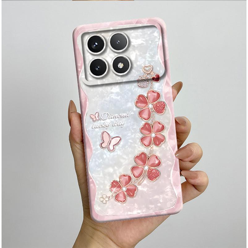 Ударопрочный чехол для телефона Xiaomi Poco X6 Pro 5G Redmi K70E Красивые Бабочки Цветы Мягкий ТПУ Корпус Poco X6Pro Бампер Задняя Крышка