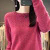 Женский свитер с круглым вырезом, кашемир Цинхэ, 30% кашемир, 70% шерсть, зимний вязаный пуловер, осенний свитер, кашемировый свитер