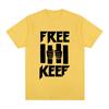 2026 Hot Sale Chief Keef Free Keef Letter Print T Shirt Men Women Fashion Vintage T-shirts Cotton Oversized Short Sleeve T Shirts Streetwear Tops