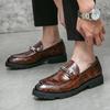 Мода Модные На Толстой Подошве Деловые Кожаные Мужские Туфли Бренд Удобные Классические Лоферы Итальянский Стиль Элегантные Повседневные Кожаные Туфли