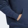 Adidas Толстовка с капюшоном и длинными рукавами с логотипом бренда, однотонная, унисекс, синяя, GL9973