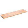 Vidaxl Półka, Brązowa, 180X50X(2-4) Cm, Lakierowane Lite Drewno Dębowe