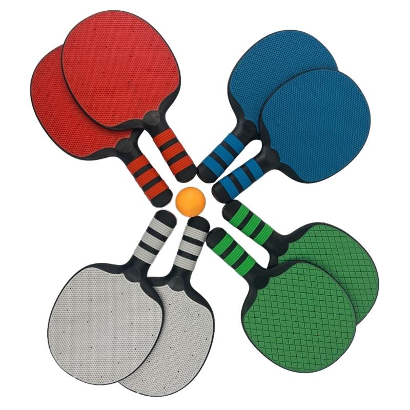 1 Pair Rubber Table Tennis Equipment for Beginner Pingpong Paddle Set Table Tennis Bat Table Tennis Rackets Set