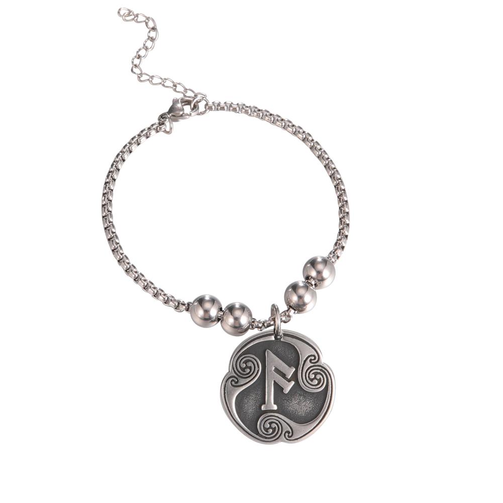 Винтажный Браслет с Рунами викингов для Мужчин Нержавеющая Сталь Прямоугольная Цепь Загадочные Скандинавские Руны Викингов Браслеты Амулет Ювелирные Изделия Подарок