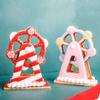 3Pcs/Set 3D Ferris Wheel Cookie Cutter Fondant Cake Baking Tool Mold Cake Decor Embossed Molds Baking Pastry Mold