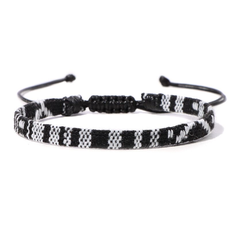 Модный браслет в стиле Богемия, этнические плетеные браслеты ручной работы, разноцветные вышитые веревочные браслеты для женщин и мужчин