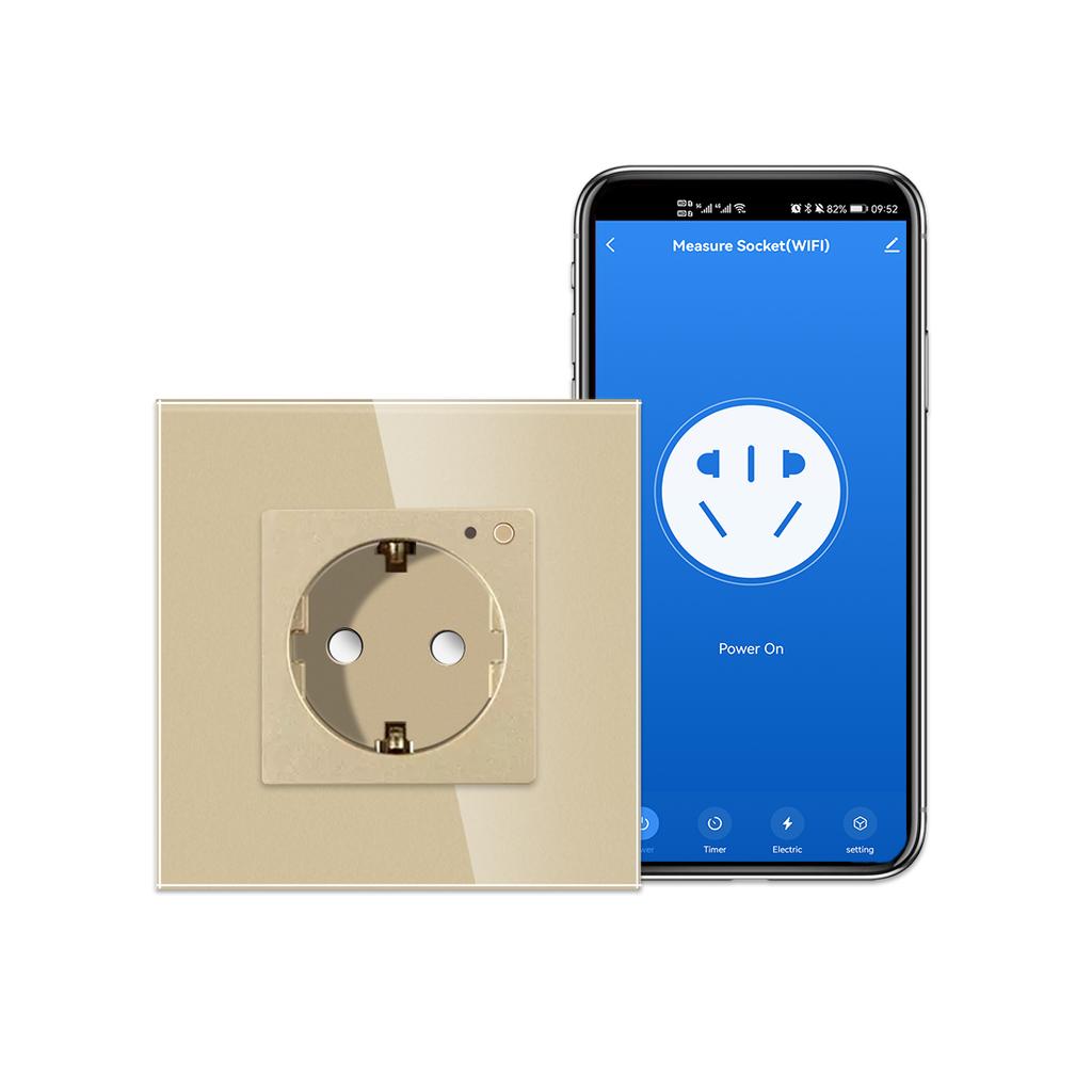 Настенная розетка Wi-Fi, стандарт европейского стандарта, улучшение умного дома, интеллектуальная вилка, работающая с Tuya Google Home Alexa Yandex