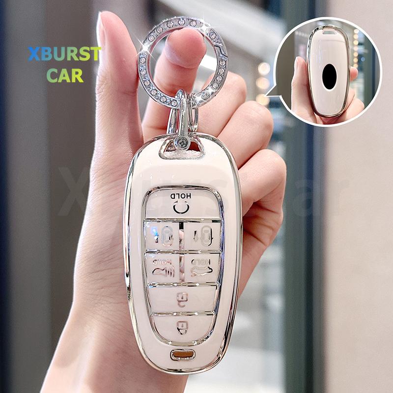 7 Кнопок Для Hyundai Nexo Tucson Sonata Grandeur Sonata Limited Sonata Sel Ev 6 Ev 8 Ioniq 5 ТПУ Чехол-Крышка Для Автомобильного Ключа