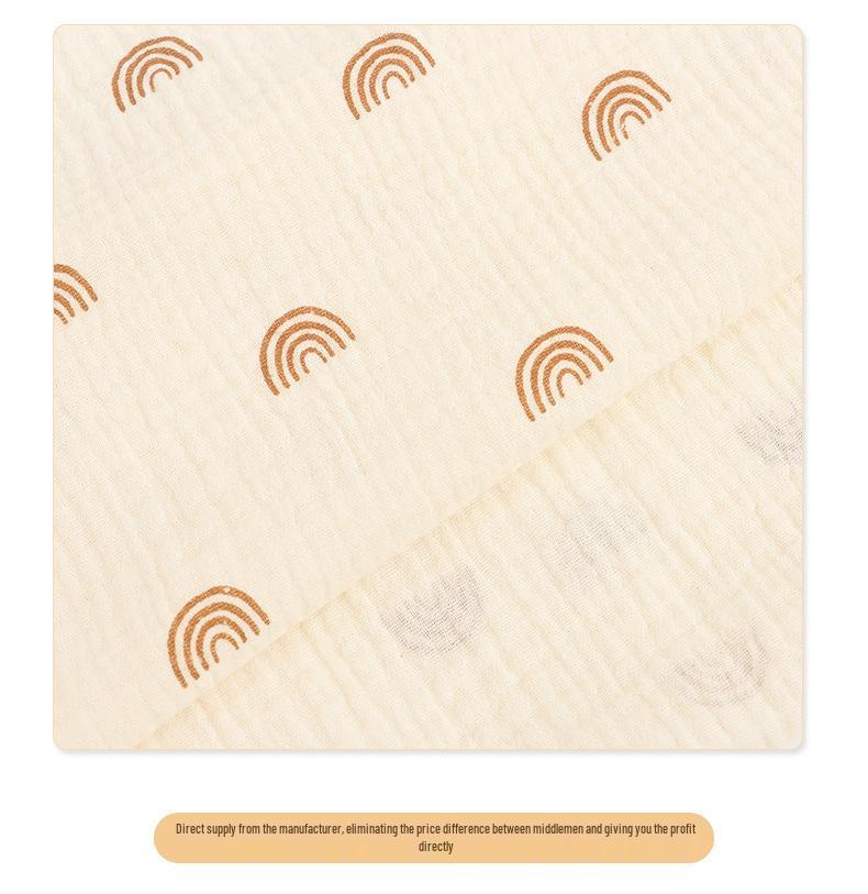 Двухслойный мультяшный радужный хлопковый марлевый слюнявчик-полотенце