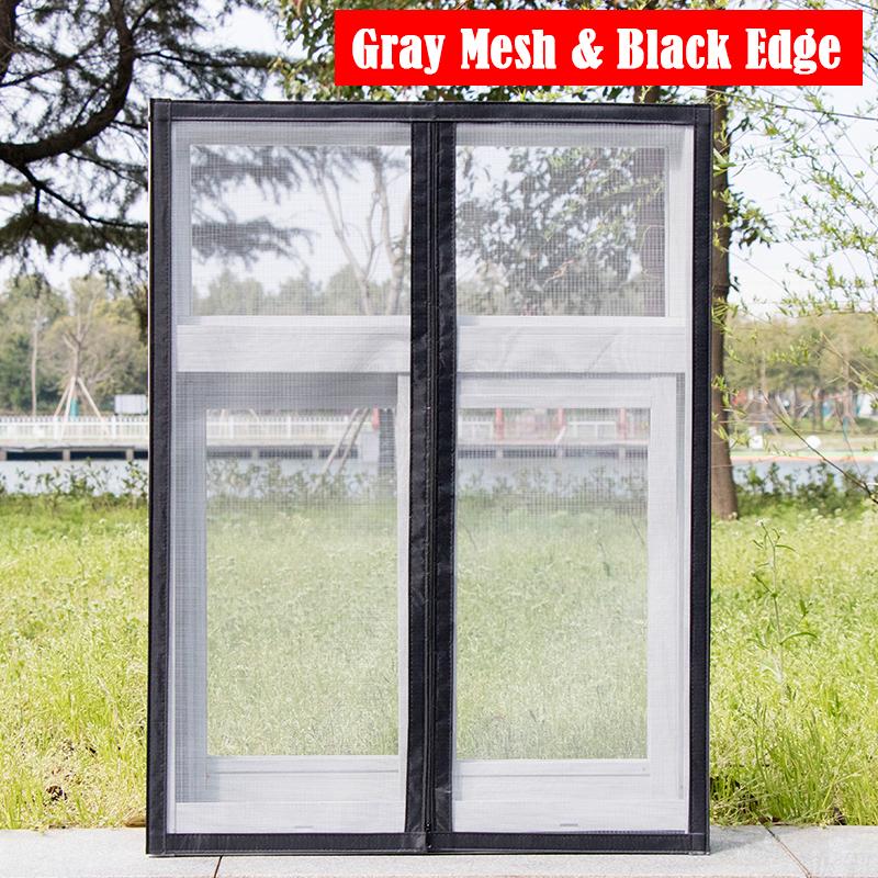 Indoor Insect Fly Mosquito Window Screen with Zipper Self-Adhesive Against Mosquitoes Door Window Screening Privacy Mesh