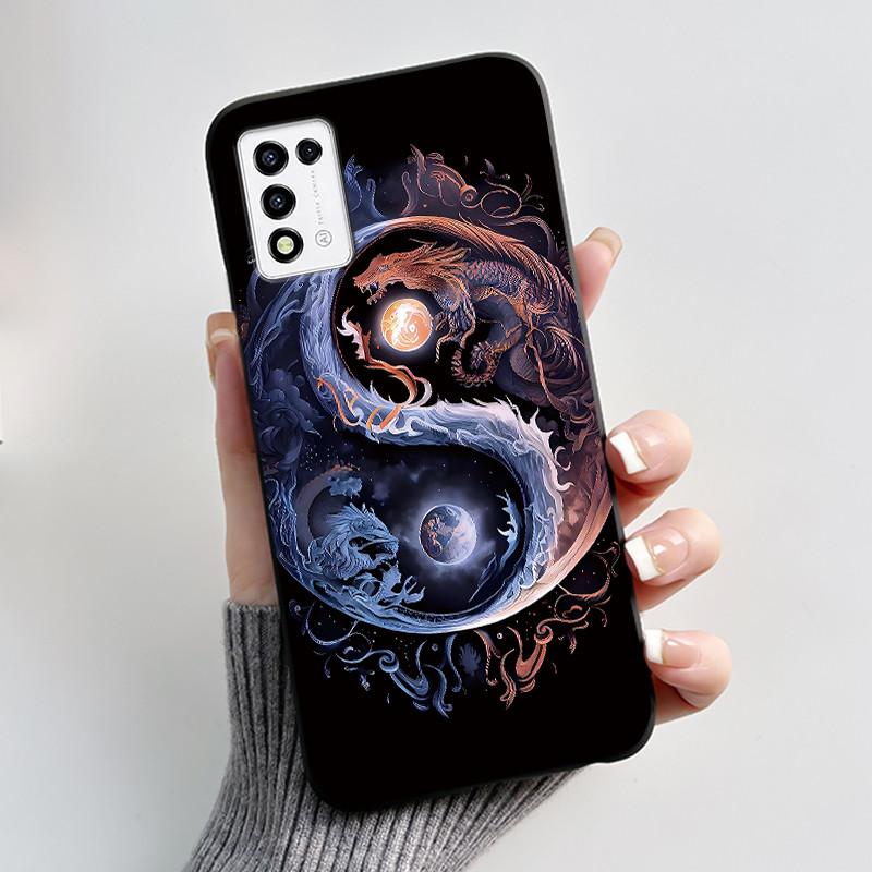 For ZTE Libero 5G III,  A202ZT Soft Silicone Black Case For ZTE Libero 5G II, A103ZT Popular Pattern Panda Shockproof Shell
