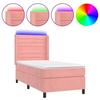 Maison Exclusive - Sommier à lattes de lit matelas et LED Rose 90x190 cm Velours