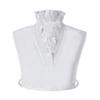 Pleated Fungus Edge Cotton Deep V-Neck Fake Collar Blouse Decorative Collar With Sweater Cardigan Replacement Collar