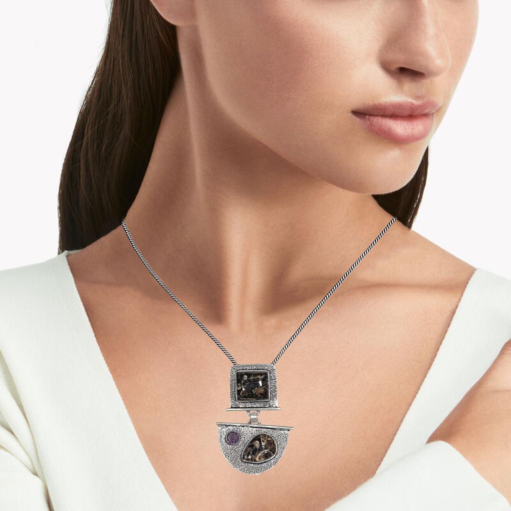 ПОДВЕС ИЗ МАССИВНОГО СЕРЕБРА С ЯШМОЙ ТУРТЕЛЛА ДЮЙМ Яшма Туртелла Серебро