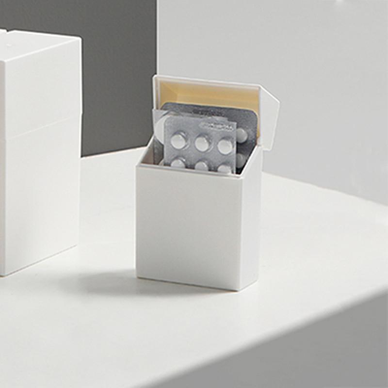 Abs Flip Square Белый ящик для хранения Многофункциональный пылезащитный органайзер для сортировки