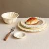 Comic Series Cream Wind Set Dinner Plate Rice Bowl Lace French Ceramic Tableware Western Plate Household Dish Plate Dish