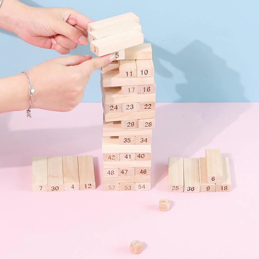 48 шт. Детские развивающие игрушки Раннее детство Деревянные Дерево каучуковое Складывание Досуг Настольные Родитель-ребенок Цифровое Складывание Строительство