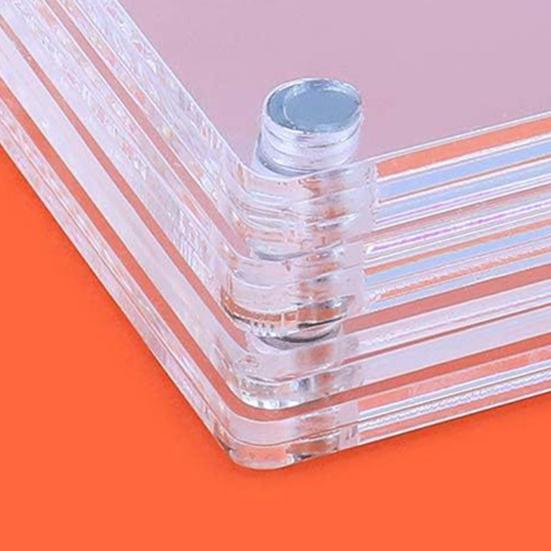 Magnetic Photo Frame Acrylic Refrigerator Magnet Transparent Reversible Photo Holder for Fujifilm Display 3-Inch Photos